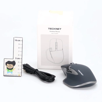 Bezdrôtová myš TECKNET Bluetooth (BT 5.3/5.0+2.4G), bočné rolovacie koliesko, super rýchle rolovanie,