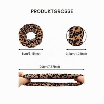 10 ks gumiček do vlasů s leopardím potiskem, látkové gumičky do vlasů, sametové gumičky do vlasů,