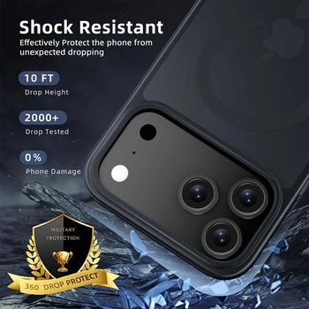 Matný kryt X-level pro iPhone 17 Pro, pro MagSafe, černý
