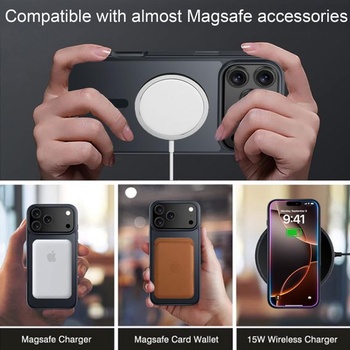 Matný kryt X-level pre iPhone 17 Pro, pre MagSafe, čierny