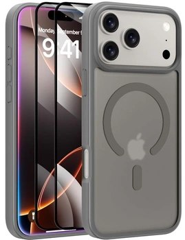 Matný kryt X-level pre iPhone 17 Pro, pre MagSafe, sivý
