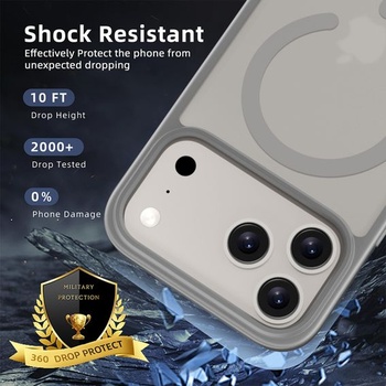 Matný kryt X-level pre iPhone 17 Pro, pre MagSafe, sivý