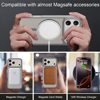 Matný kryt X-level pre iPhone 17 Pro, pre MagSafe, sivý