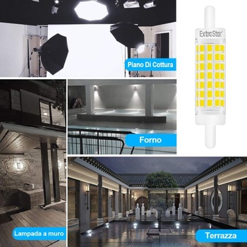 EXTRASTAR R7S LED nestmievateľná 5W 78mm LED žiarovka s dvojitým lineárnym efektom 6500K ekvivalent