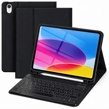 Čierny kryt s klávesnicou pre iPad A16 11. generácie 2025/10. generácia, nový, čierny