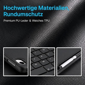 Černý kryt s klávesnicí pro iPad A16 11. generace 2025/10. generace, nový, černý