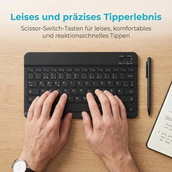 Čierny kryt s klávesnicou pre iPad A16 11. generácie 2025/10. generácia, nový, čierny