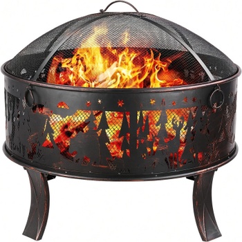 Zahradní ohniště s krytem proti jiskrám HT-0004,  65 cm,…