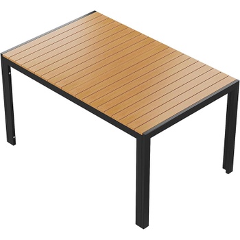 Záhradný stôl SS-140FZ, hliníkový, 140 x 90 x 75 cm, čierny