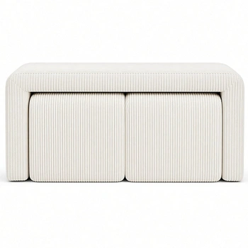 Čalúnená lavica s 2 taburety SF18219, 103 x 43 x 44 cm,…