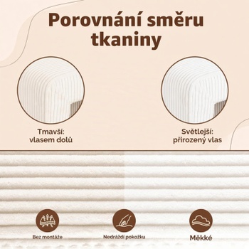 Čalúnená lavica s 2 taburety SF18219, 103 x 43 x 44 cm, béžová