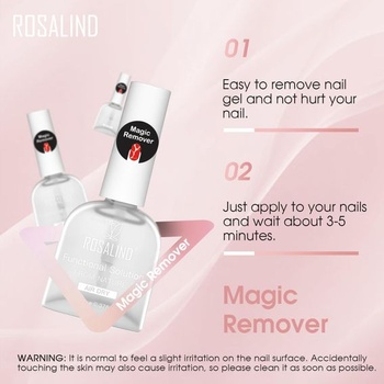 ROSALIND Odlakovač na nechty s UV lakom, 2 kusy, 11ml Magický odlakovač, 1* Odlakovač na nechty