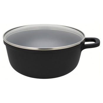 Servírovacia panvica Alucast s pokrievkou, 32 cm, indukcia, čierna
