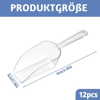 12dielna sada plastových odmeriek na múku, krmivo a popcorn pre domáce aj hobby použitie; malé odmerky