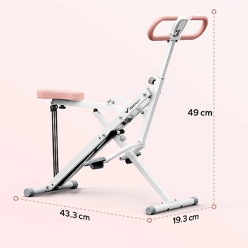 Multifunkčný posilňovací stroj MR-R07W1-EU, nosnosť až 159 kg, skladací, bielo/ružový
