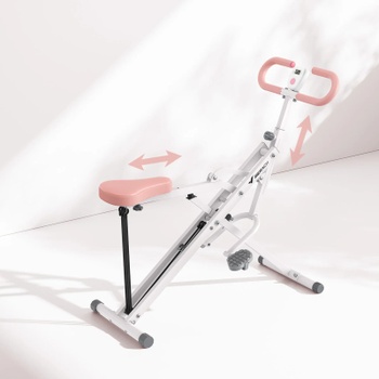 Multifunkčný posilňovací stroj MR-R07W1-EU, nosnosť až 159 kg, skladací, bielo/ružový