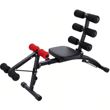 Posilňovač brucha MR-2415B1-EU, do 136 kg, 4 úrovne, čierno/červený