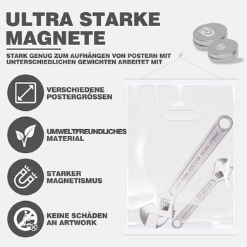 Plagátový prúžok B2, Plagátová lišta, Plagátové prúžky 50 cm, Magnetický, Magnetický drevený