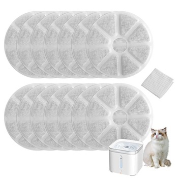 Balenie 12 náhradných filtrov do mačacej fontány, vysoko kvalitný filter Pretty Paw pre mačacie fontány,