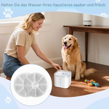 Balenie 12 náhradných filtrov do mačacej fontány, vysoko kvalitný filter Pretty Paw pre mačacie fontány,