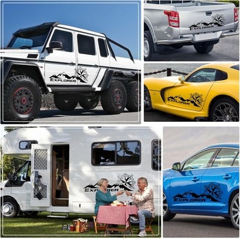 Samolepka na horské auto Univerzálny kompas na kapotu auta Dekoratívna vinylová samolepka na kapotu