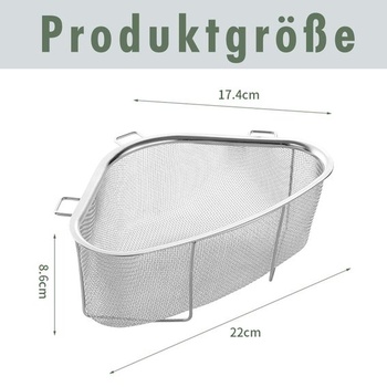 Nerezový sitko do drezu, trojuholníkový filter do drezu (strieborný) Silver1