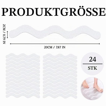 36 kusů protiskluzových koupelnových předložek, samolepicí nálepky do sprchy, 24 kusů