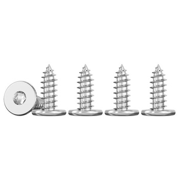 Drenky Nerezové skrutky do dreva M3 x 10 mm, 50 kusov, Skrutky s plochou hlavou, Nerezové skrutky do dreva