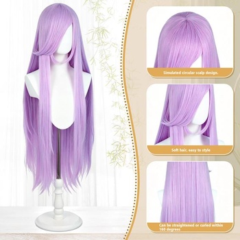 100cm dlhá rovná parochňa pre cosplay, Halloween, DIY styling (orchidea)
