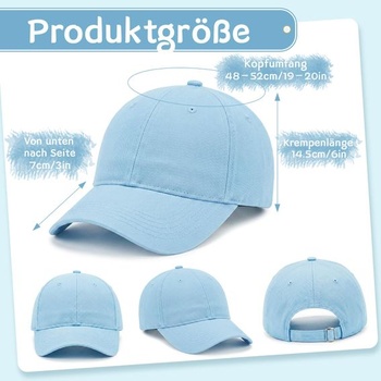 Balenie 3 baseballových čiapok pre deti, nastaviteľné, pre chlapcov a dievčatá, čierne, hnedé, modré