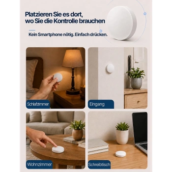 Inteligentné tlačidlo MOES Zigbee 3 scény, čierne