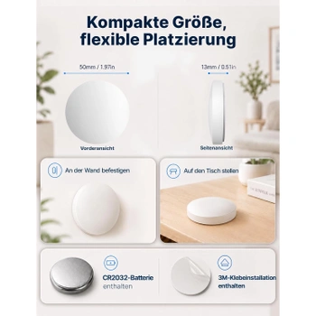 Inteligentné tlačidlo MOES Zigbee 3 scény, čierne