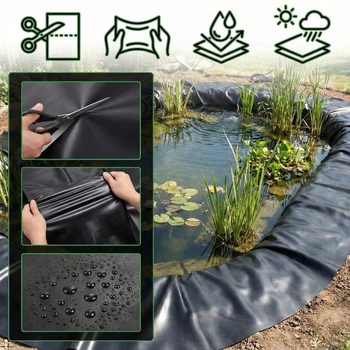 Jazierková fólia 3x3 m, HDPE jazierková fólia s hrúbkou 0,2 mm 3x3m - 0,2 mm