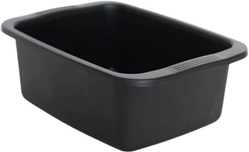 MACHIAVELLI START obdĺžniková čierna plastová misa, objem 10 l, viacúčelová vaňa, rozmery: 42 x 31 x
