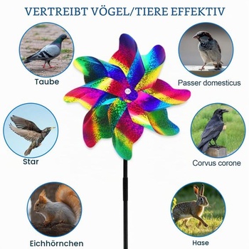 10 kusov odpudzovača vtákov proti veterným mlynom, odpudzovač vtákov proti veterným mlynom, reflexný