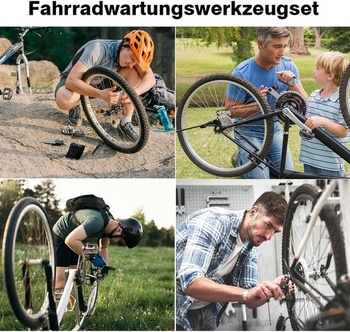 Súprava na opravu bicykla, odnímateľná súprava náradia na bicykel 17 v 1, súprava na opravu bicykla,