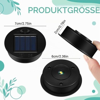 Náhradní díly pro solární světlo YeahBoom, 2dílná, náhradní vršek pro solární světlo 7 cm, 2 kusy