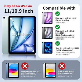 Puzdro MoKo pre iPad Air 11 palcov (M4/M3/M2) 2026/2025/2024 s držiakom na pero, polnočne zelené