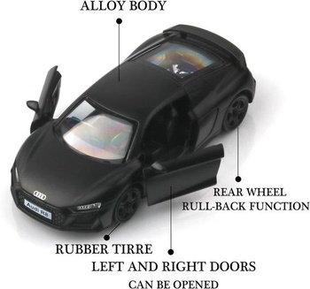 TOKAXI modely aut Audi R8 v měřítku 1:36, autíčka Audi s natahovacím mechanismem, dárky pro kluky a