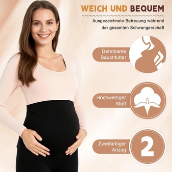 LATRAT 2dílný břišní pás, těhotenský pás na podporu břicha, nastavitelný těhotenský pás pro