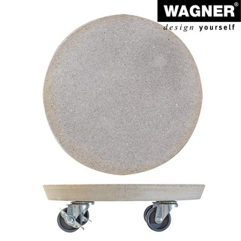 WAGNER Kameň na kvetináče Ø 28 x 7,5 cm | Kvetinový stojan na vonkajšie aj vnútorné použitie |