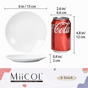 Dezertné taniere Miicol 15 cm, 6 ks