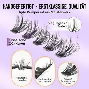 Wimpern Extensions 168 ks řasových clusterů Manga řas 10-18 mm MIX