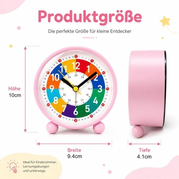 Budík YeahBoom pro děti začínající školou, dětský budík s nočním světlem