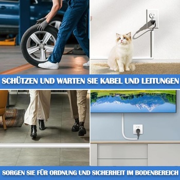 Samolepicí kabelový kanál - Flexibilní půlkulatý kryt kabelu 3 m x 2 cm, půlkulatý kryt kabelu,