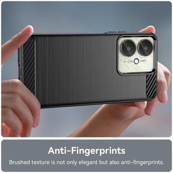 Ochranný kryt pre Redmi 13C 4G, Poco C65. Ultratenký kryt s imitáciou uhlíkových vlákien s mäkkými TPU
