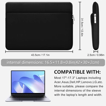 Brašna na notebook kompatibilní s notebooky HP Lenovo Asus Acer o velikosti 17 až 17,3 palce se