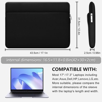 Taška na notebook kompatibilná s notebookmi HP Lenovo Asus Acer o veľkosti 17 až 17,3 palca sa