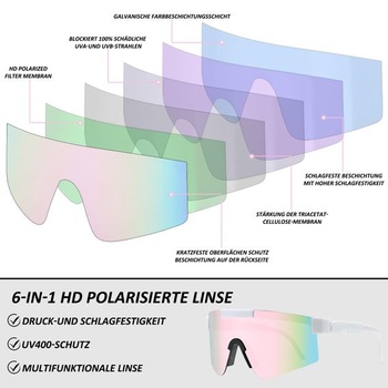DADAPANGHU Fast Glasses Rave Polarizované slnečné okuliare Pánske cyklistické okuliare Dámske