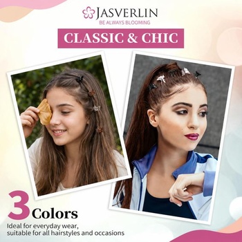 JASVERLIN Mini klipsy ve tvaru motýlů, příslušenství k drápkům 50 kusů